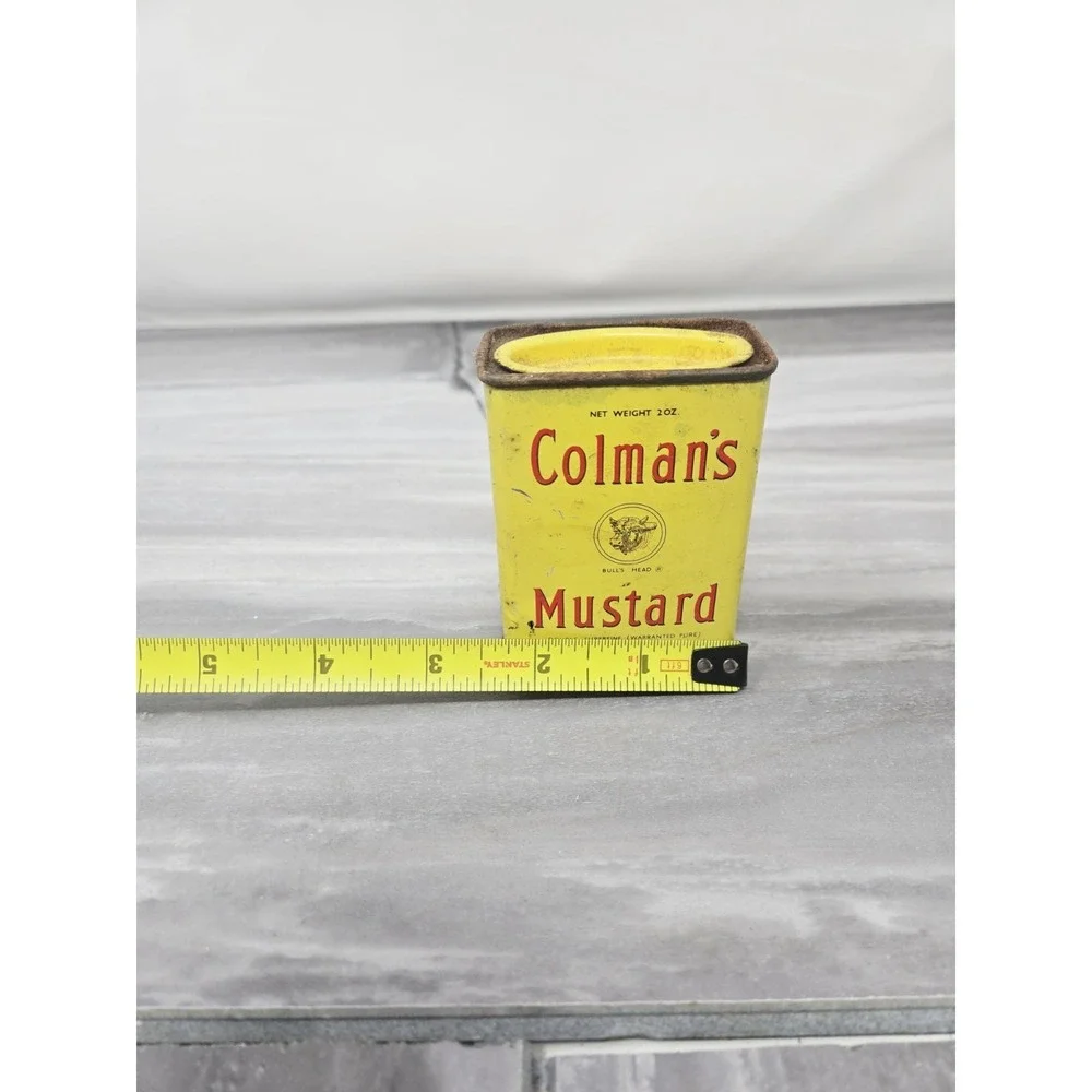 Vintage Advertising Metal‎ Kitchen Spice Tin /   Colman's  Mustard